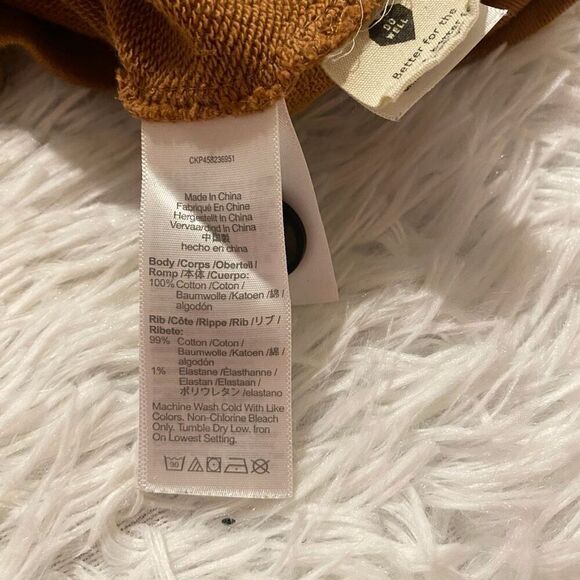 Madewell Cotton Cardigan Sweatshirt in Tie-Dye Dot Warm Hickory Small - Picture 6 of 8